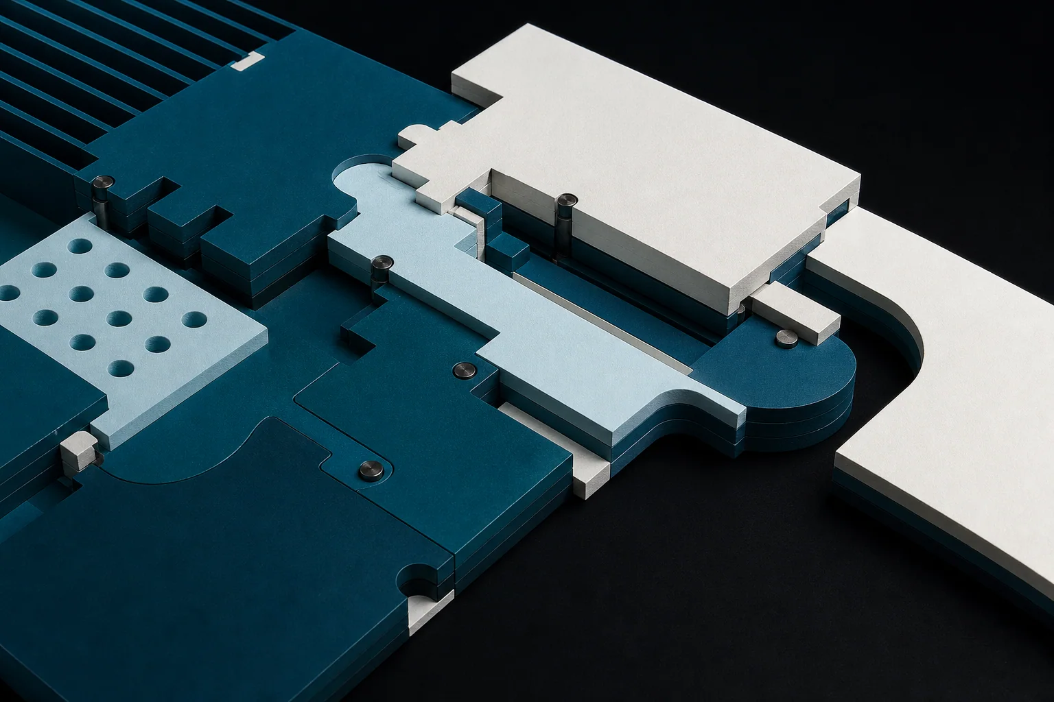 Precision-cut modules joined into one maintainable engineered system